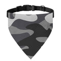 Grey And White Camouflage Print Over The Collar Dog Bandana