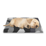 Grey And White Camouflage Print Pet Cooling Mat Cover