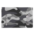Grey And White Camouflage Print Placemat