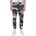 Grey And White Camouflage Print Joggers