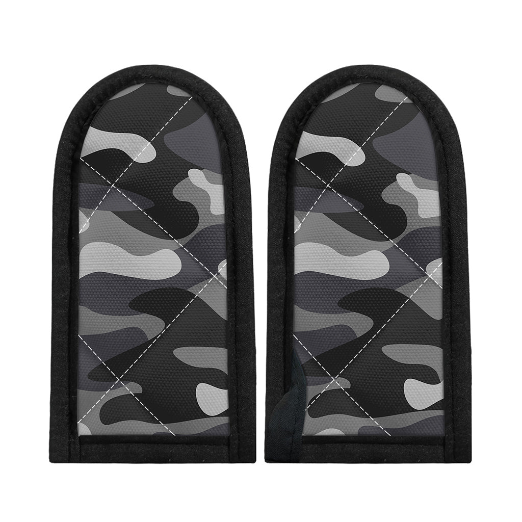 Grey And White Camouflage Print Skillet Handle Cover