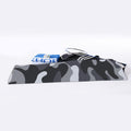 Grey And White Camouflage Print Sports Towel