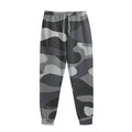 Grey And White Camouflage Print Sweatpants