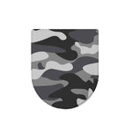 Grey And White Camouflage Print Toilet Lid Cover