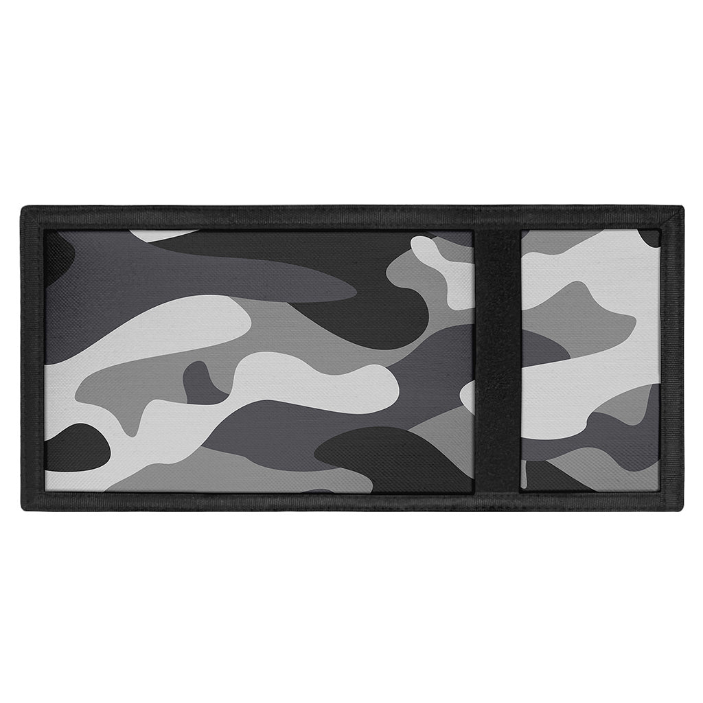 Grey And White Camouflage Print Trifold Wallet