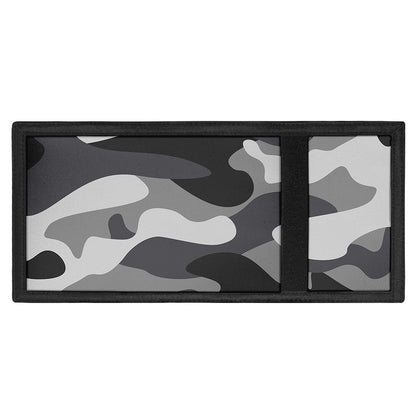 Grey And White Camouflage Print Trifold Wallet