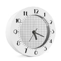 Grey And White Check Pattern Print Alarm Clock