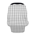 Grey And White Check Pattern Print Baby Seat Cover