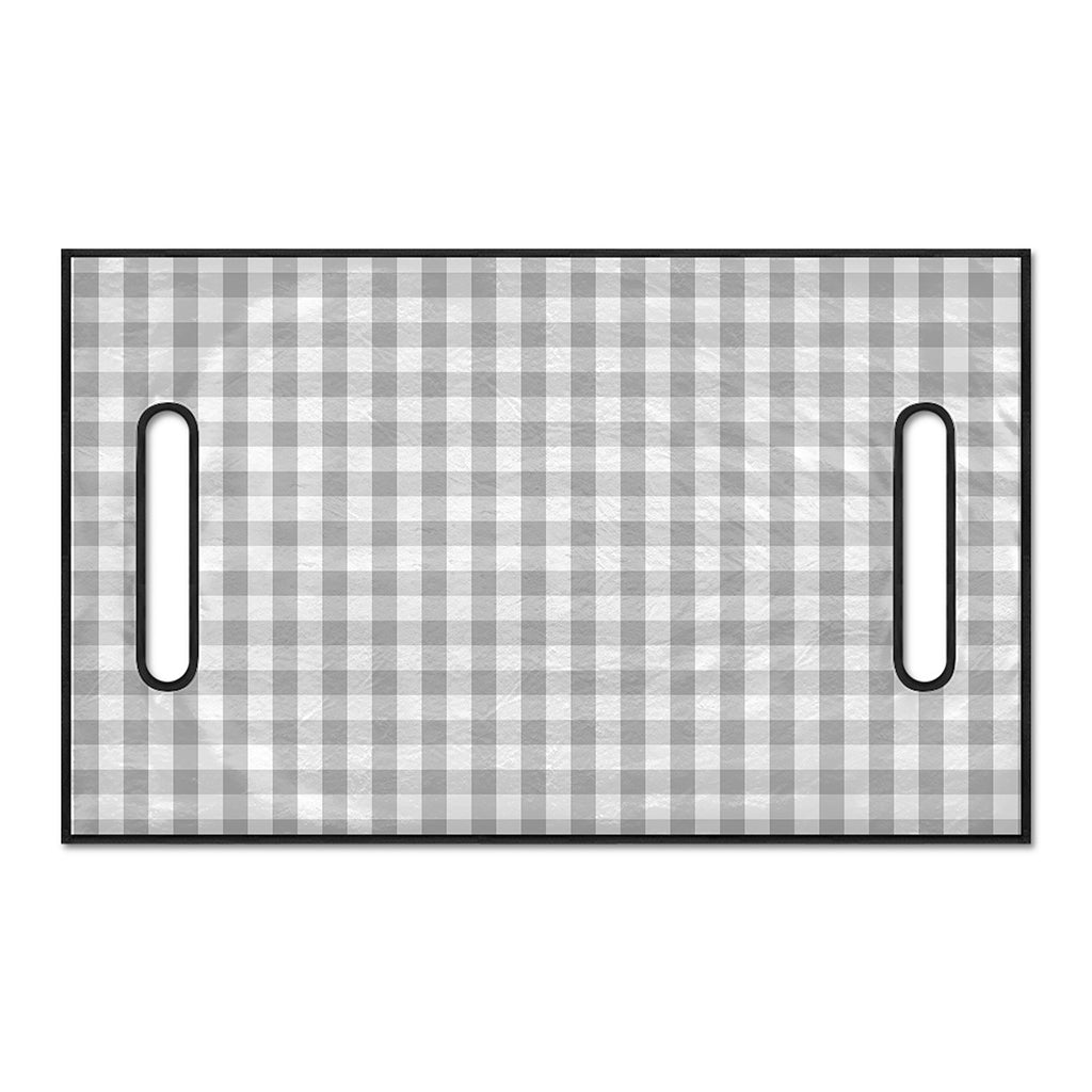 Grey And White Check Pattern Print Golf Cart Seat Cover