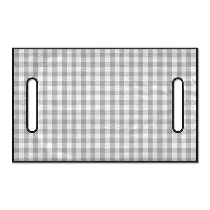 Grey And White Check Pattern Print Golf Cart Seat Cover
