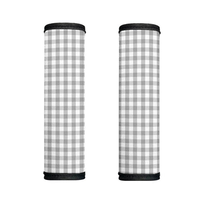Grey And White Check Pattern Print Handle Covers