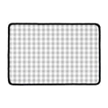Grey And White Check Pattern Print Kitchen Mat