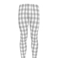 Grey And White Check Pattern Print Men's Leggings