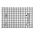 Grey And White Check Pattern Print Placemat