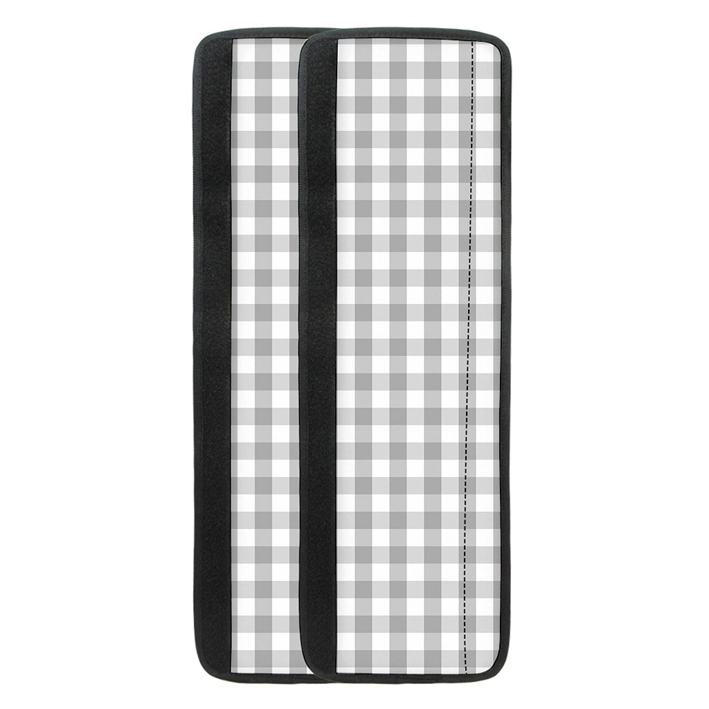 Grey And White Check Pattern Print Refrigerator Handle Covers