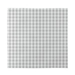 Grey And White Check Pattern Print Silk Bandana