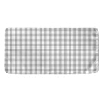 Grey And White Check Pattern Print Towel