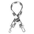 Grey And White Checkered Pattern Print Dog Seat Belt
