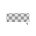 Grey And White Checkered Pattern Print Extended Mouse Pad