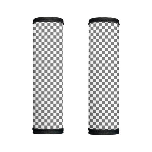 Grey And White Checkered Pattern Print Handle Covers