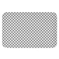 Grey And White Checkered Pattern Print Indoor Door Mat