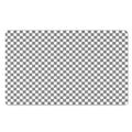 Grey And White Checkered Pattern Print Polyester Doormat