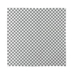 Grey And White Checkered Pattern Print Silk Bandana