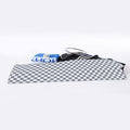 Grey And White Checkered Pattern Print Sports Towel