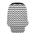 Grey And White Chevron Pattern Print Baby Seat Cover