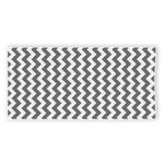 Grey And White Chevron Pattern Print Beach Towel