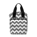 Grey And White Chevron Pattern Print Bible Tote Bag