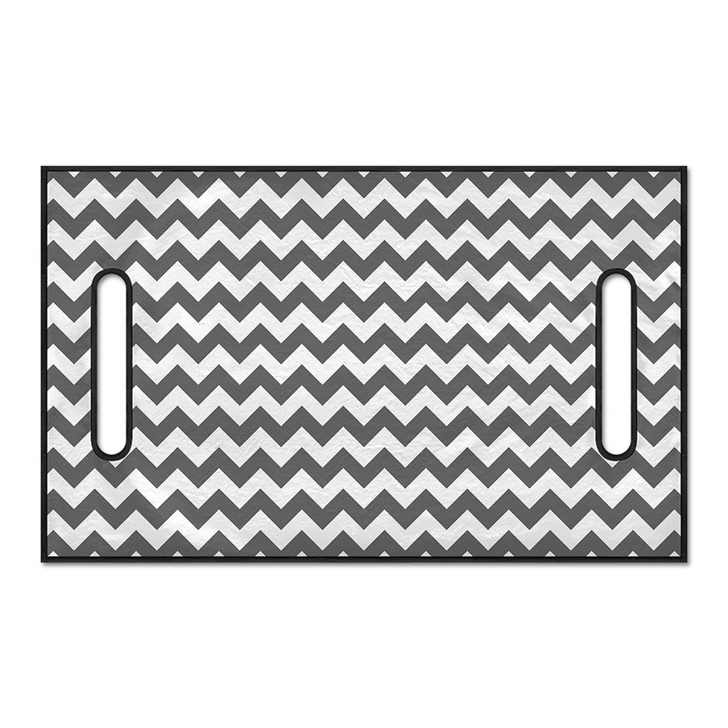 Grey And White Chevron Pattern Print Golf Cart Seat Cover