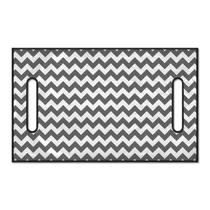 Grey And White Chevron Pattern Print Golf Cart Seat Cover