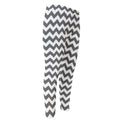 Grey And White Chevron Pattern Print Men's Compression Pants