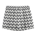 Grey And White Chevron Pattern Print Mesh Shorts