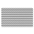 Grey And White Chevron Pattern Print Polyester Doormat