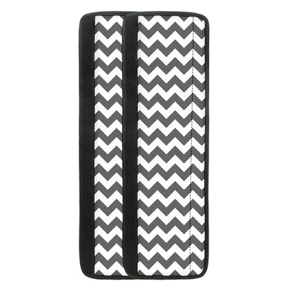 Grey And White Chevron Pattern Print Refrigerator Handle Covers