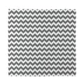 Grey And White Chevron Pattern Print Silk Bandana