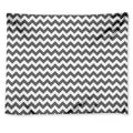 Grey And White Chevron Pattern Print Tapestry