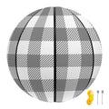 Grey And White Gingham Pattern Print Basketball
