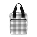 Grey And White Gingham Pattern Print Bible Tote Bag