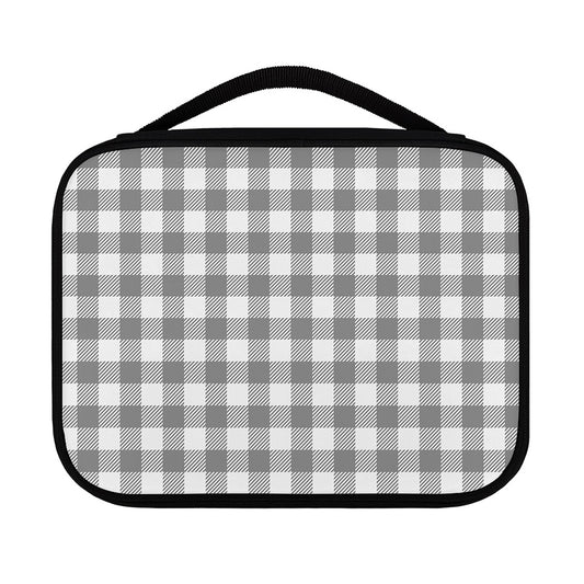 Grey And White Gingham Pattern Print Classic Bible Case