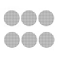 Grey And White Gingham Pattern Print Coaster Set
