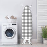 Grey And White Gingham Pattern Print Ironing Board Cover