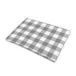 Grey And White Gingham Pattern Print Pet Cooling Mat Cover