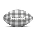 Grey And White Gingham Pattern Print Rugby Ball