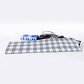 Grey And White Gingham Pattern Print Sports Towel