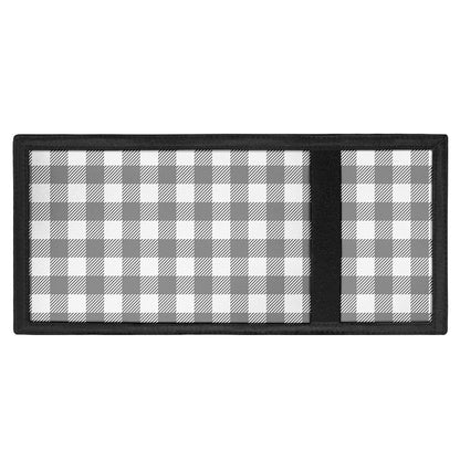 Grey And White Gingham Pattern Print Trifold Wallet
