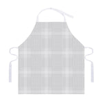 Grey And White Glen Plaid Print Adjustable Apron