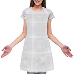 Grey And White Glen Plaid Print Adjustable Apron